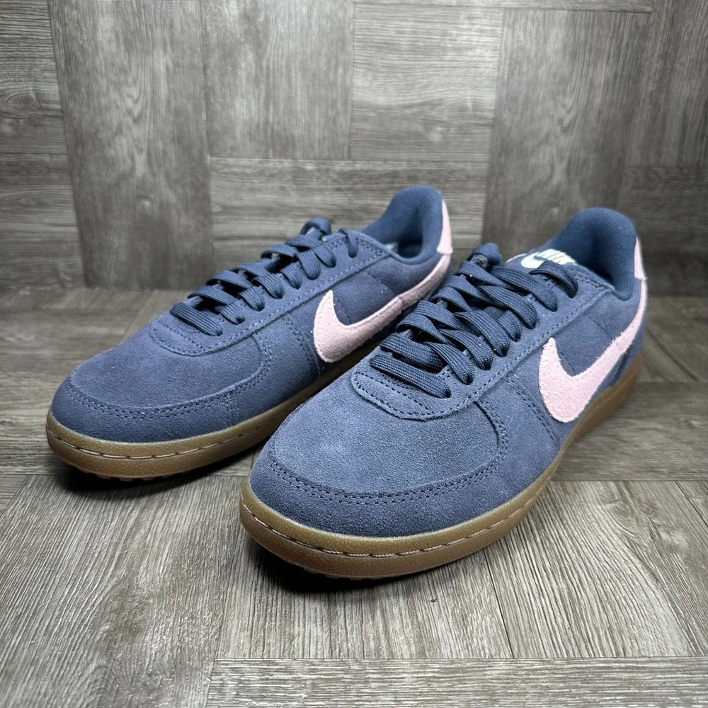 Nike Field General Sneakers Womens 7.5 Navy Pink Suede Gum Sole NEW IF1743-401 - Picture 3 of 8